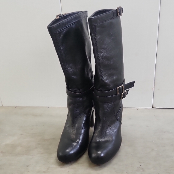 Frye Womens Leather Miranda Heeled Slouch Midcalf Boot Black Size 9 - Picture 4 of 12